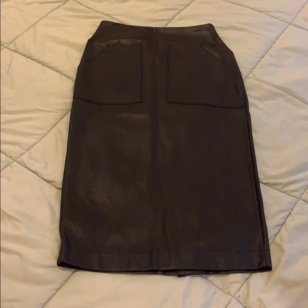 ASOS black midi skirt with front pockets size 0